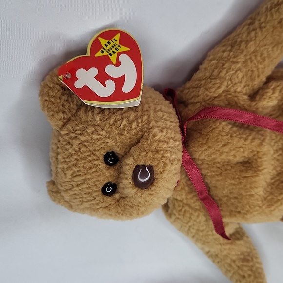Curly Ty beanie baby teddy bear vintage 1996 - Picture 3 of 8